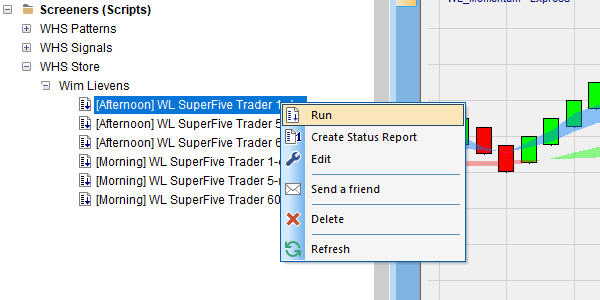 WL SuperFive Trader system in NanoTrader.